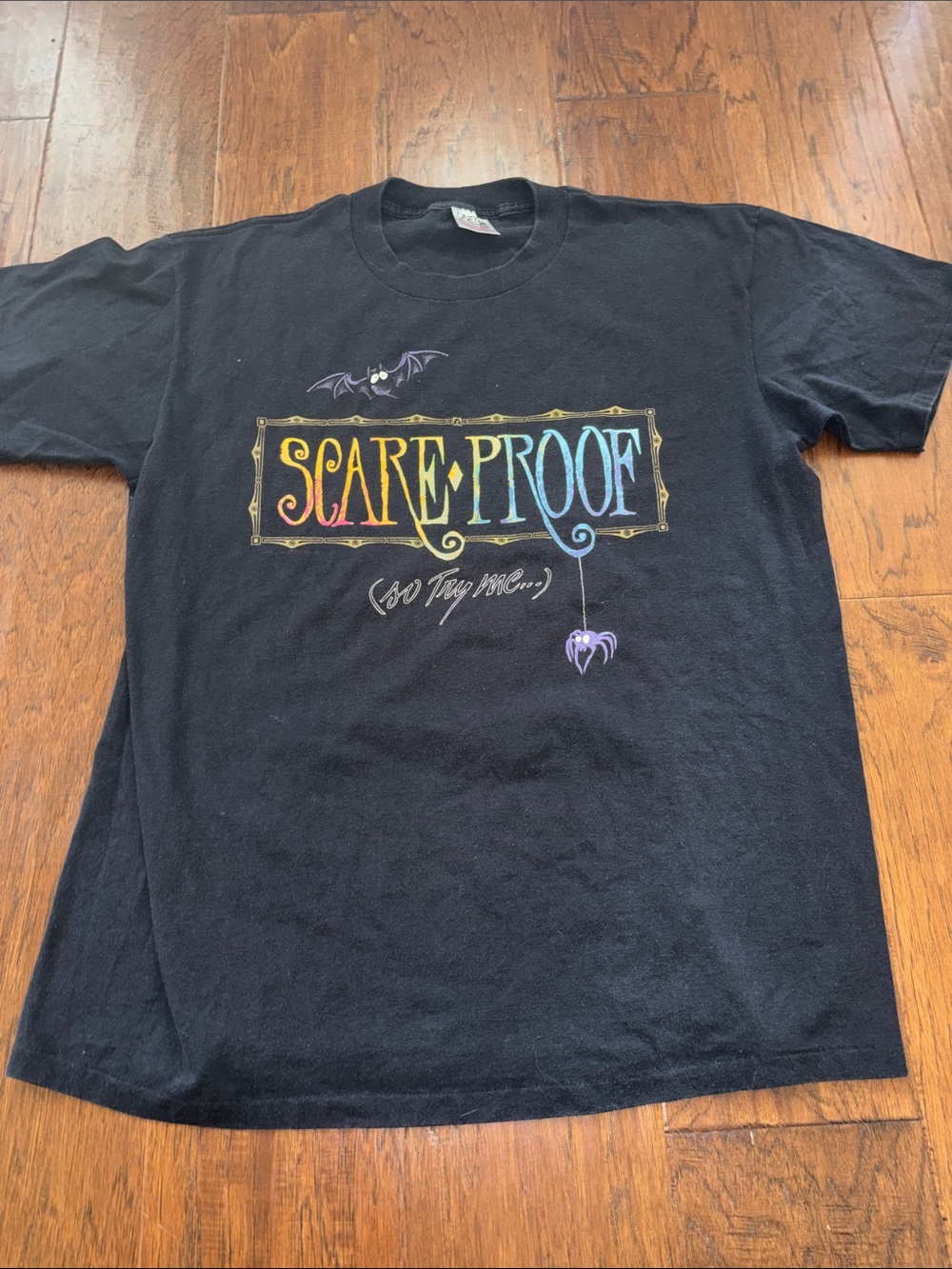 Scare-Proof Graphic Black Tee